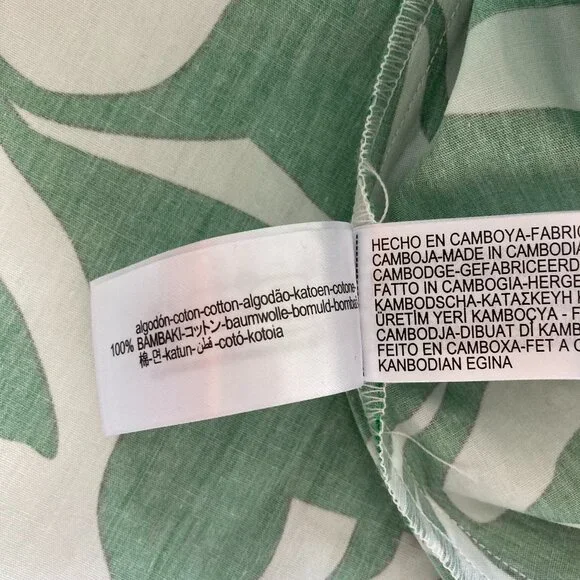 NWT ZARA Women's Belted Green & White Leaves Printed Long Midi Dress, Medium - Picture 13 of 13